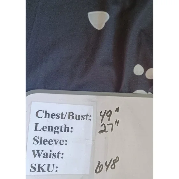 Misslook Women's Plus Size 3XL Floral Ombre‎ V-Neck Top Black White Short Sleeve - Picture 7 of 7